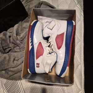 Men's White and Blue Sneakers